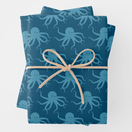 Blaues Tier Geschenkpapier Set (Beispiel)