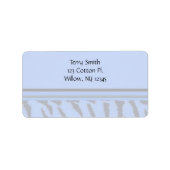 Blaues Tierfuttermuster Adressaufkleber (Vorne)