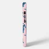 Blaues Tiger-asiatisches Muster Case-Mate iPhone Hülle (Rückseite / Links)