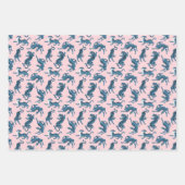 Blaues Tiger-asiatisches Muster Geschenkpapier Set (Vorderseite 2)