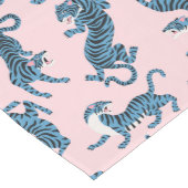 Blaues Tiger-asiatisches Muster Mittelgroßer Tischläufer (Ecke)