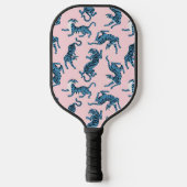 Blaues Tiger-asiatisches Muster Pickleball Schläger (Vorderseite)