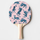 Blaues Tiger-asiatisches Muster Tischtennis Schläger (Vorderseite)