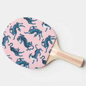 Blaues Tiger-asiatisches Muster Tischtennis Schläger (Seitenansicht)