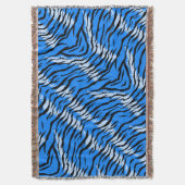 Blaues Tiger-Tierhaut-Musterdesign  Decke (Vorderseite Vertikal)