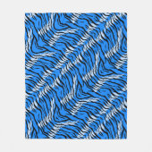 Blaues Tiger-Tierhaut-Musterdesign Fleecedecke (Vorderseite)