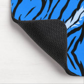 Blaues Tiger-Tierhaut-Musterdesign Mousepad (Ecke)