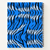 Blaues Tiger-Tierhaut-Musterdesign  Notizblock (Rückseite)