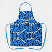 Blaues Tiger-Tierhaut-Musterdesign Schürze (Vorderseite)