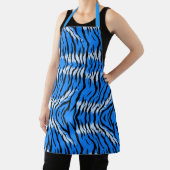 Blaues Tiger-Tierhaut-Musterdesign Schürze (InSitu)