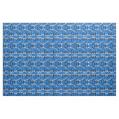 Blaues Tiger-Tierhaut-Musterdesign Stoff (Yard (91,4 cm))