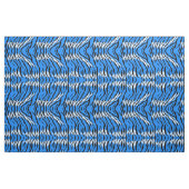 Blaues Tiger-Tierhaut-Musterdesign Stoff (Fat Quarter (45,7 x 55,9 cm))