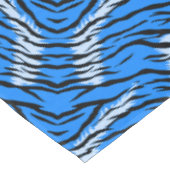 Blaues Tiger-Tierhaut-Musterdesign Tischdecke (Schrägansicht)