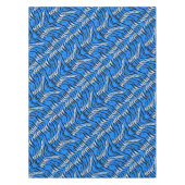 Blaues Tiger-Tierhaut-Musterdesign Tischdecke (Vorderseite)