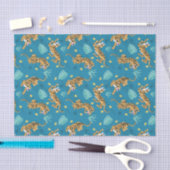 Blaues Tiger-Tissue-Papier Seidenpapier (Handwerk)