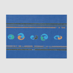 BLAUES TISSUPAPIER JAPANISCHER TEXTILDRUCK SEIDENPAPIER