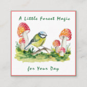 Blaues Tit und agrarisches Wasser Begleitkarte (Vorderseite)