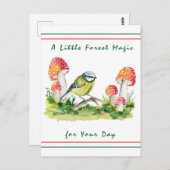 Blaues Tit und agrarisches Wasser Postkarte (Vorne/Hinten)