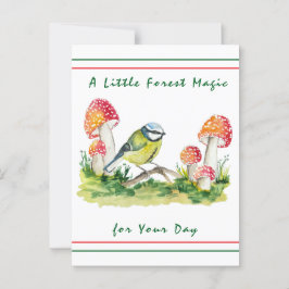 Blaues Tit und agrarisches Wasser Postkarte