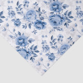 Blaues Toile-Blumentissuepapier Seidenpapier (Detail)
