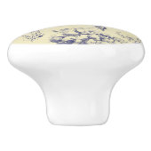 Blaues Toile französisches Land-Engel-Muster Keramikknauf (Seitenansicht)