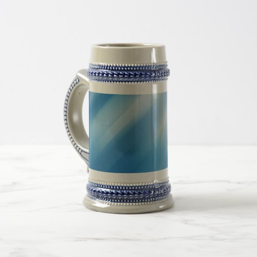 Blaues Topaz Bierglas (Vorderseite Links)