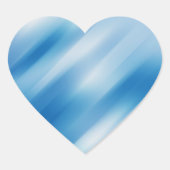 Blaues Topaz Herz-Aufkleber (Vorderseite)