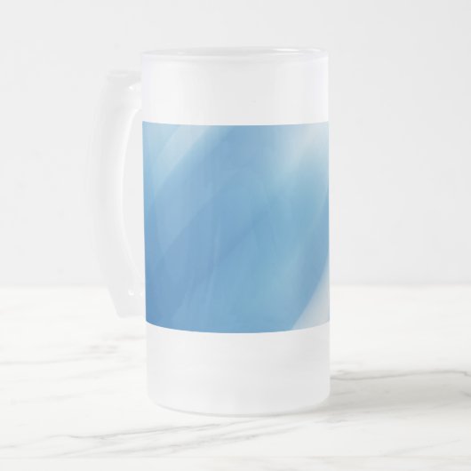 Blaues Topaz Mattglas Bierglas (Vorderseite Links)