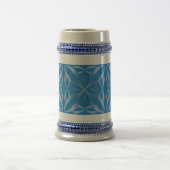 blaues Topaz-Muster Bierglas (Mittel)