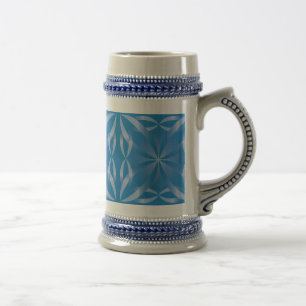 blaues Topaz-Muster Bierglas