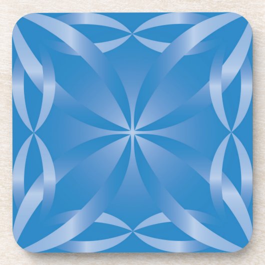 blaues Topaz-Muster Getränkeuntersetzer (Vorderseite)