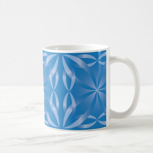 blaues Topaz-Muster Kaffeetasse (Rechts)