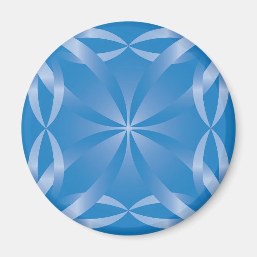 blaues Topaz-Muster Magnet (Vorne)