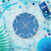 blaues Topaz-Muster Pappteller (Party)