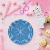 blaues Topaz-Muster Pappteller (Party)