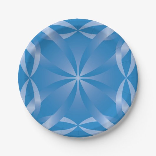 blaues Topaz-Muster Pappteller (Vorderseite)