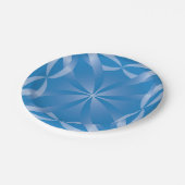 blaues Topaz-Muster Pappteller (Schrägansicht)