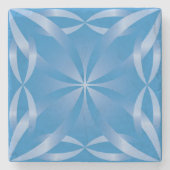 blaues Topaz-Muster Steinuntersetzer (Vorderseite)