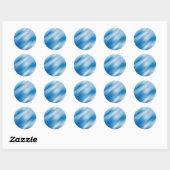 Blaues Topaz Runder Aufkleber (Blatt)