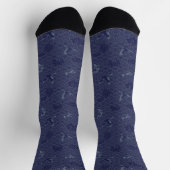 Blaues traditionelles japanisches Wave Seigaiha Mu Socken (Oben)
