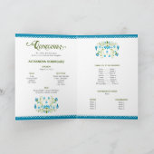 Blaues traditionelles mexikanisches Foto Quinceane Einladung (Innenseite)