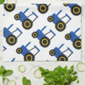 Blaues Traktor-Design Geschirrtuch (Gefaltet)