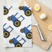 Blaues Traktor-Design Geschirrtuch (Viertel Falte)
