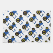 Blaues Traktor-Design Geschirrtuch (Horizontal)