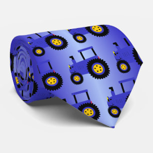 Blaues Traktor-Design Krawatte