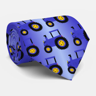 Blaues Traktor-Design Krawatte