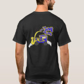 Blaues Trane auf hinterem Shirt (Rückseite)