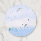 Blaues Traumblatt Party Design Gefallen Geschenkanhänger (Rückseite)