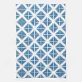 Blaues Trenddreieck-Muster Geschirrtuch (Vertikal)