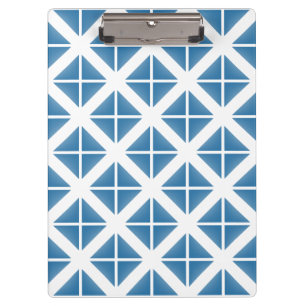 Blaues Trenddreieck-Muster Klemmbrett